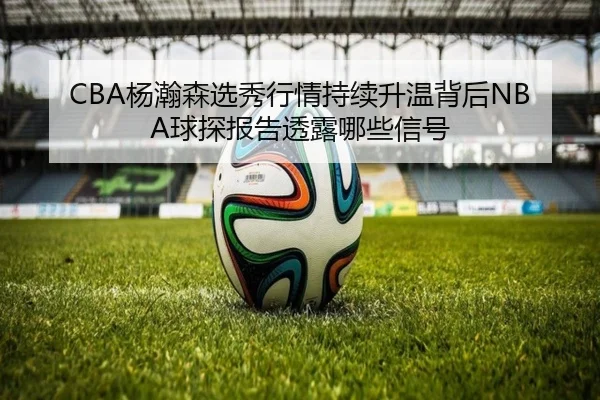 CBA杨瀚森选秀行情持续升温背后NBA球探报告透露哪些信号